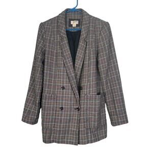 Anthropologie Maeve Lilith Relaxed Fit Herringbone Size 10 Blazer Academic